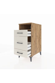Kronos Komodin Tek Raflı 3 Çekmeceli 44x59x96 - S75M018V7C