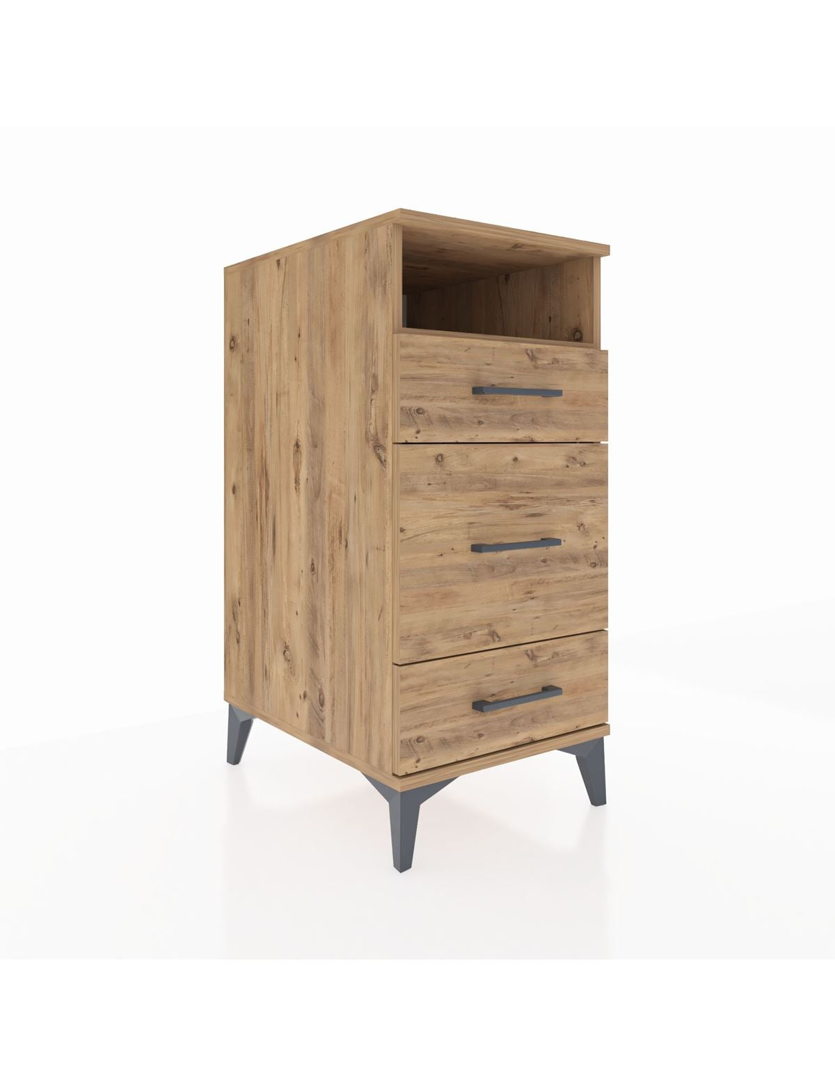 Kronos Komodin Tek Raflı 3 Çekmeceli 44x59x96 - S75M018V9C