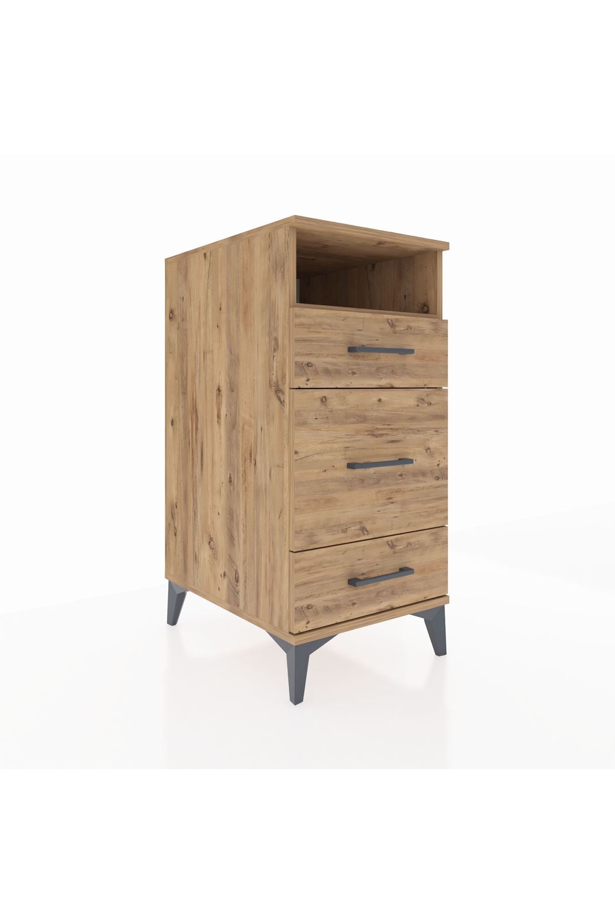 Kronos Komodin Tek Raflı 3 Çekmeceli 44x59x96 - S75M018V9C