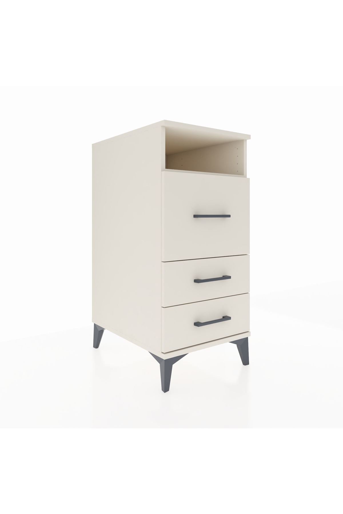 Kronos Komodin Tek Raflı 3 Çekmeceli 44x59x96 - S75M019V1C