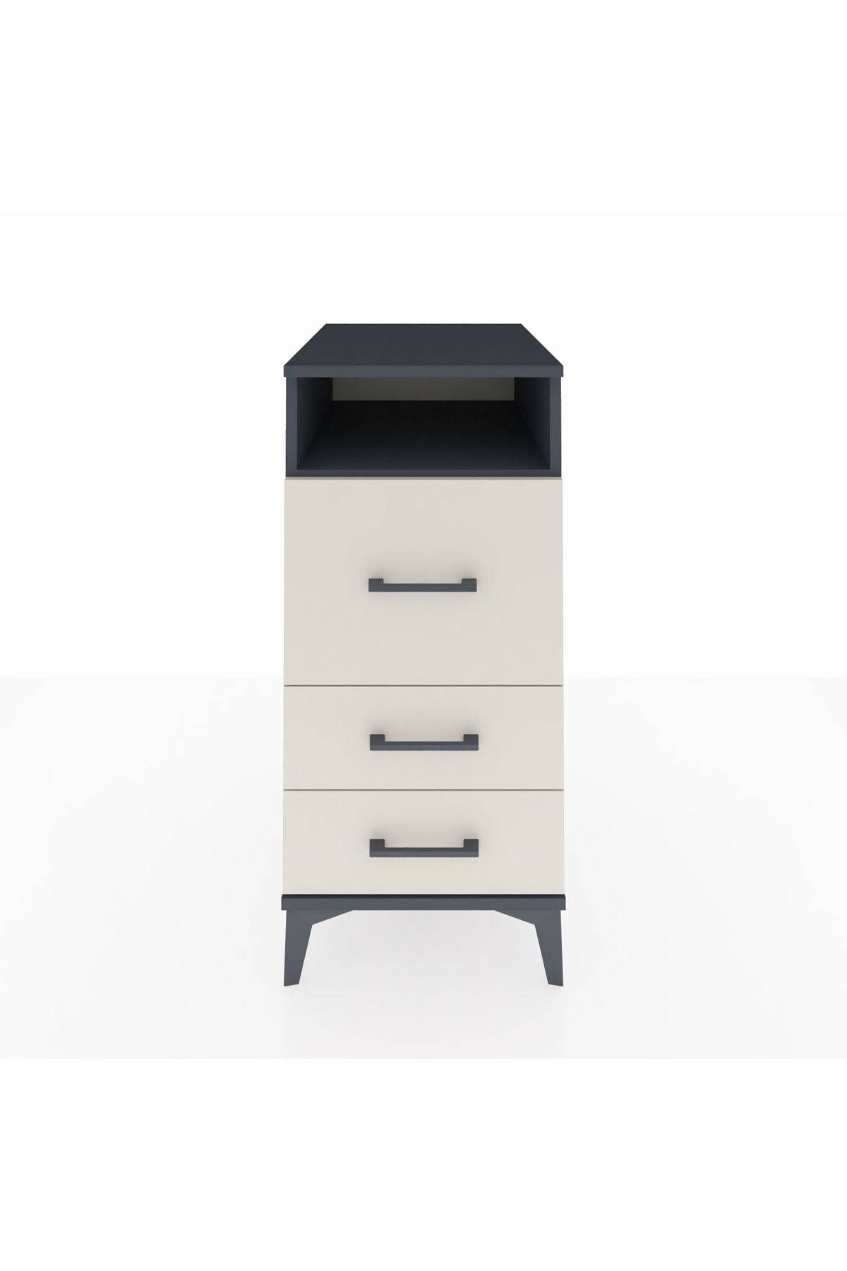 Kronos Komodin Tek Raflı 3 Çekmeceli 44x59x96 - S75M019V4C