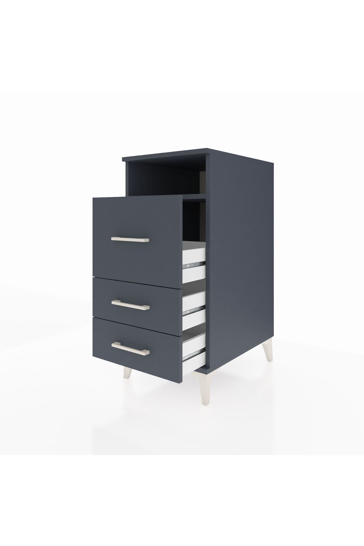 Kronos Komodin Tek Raflı 3 Çekmeceli 44x59x96 - S75M019V5C