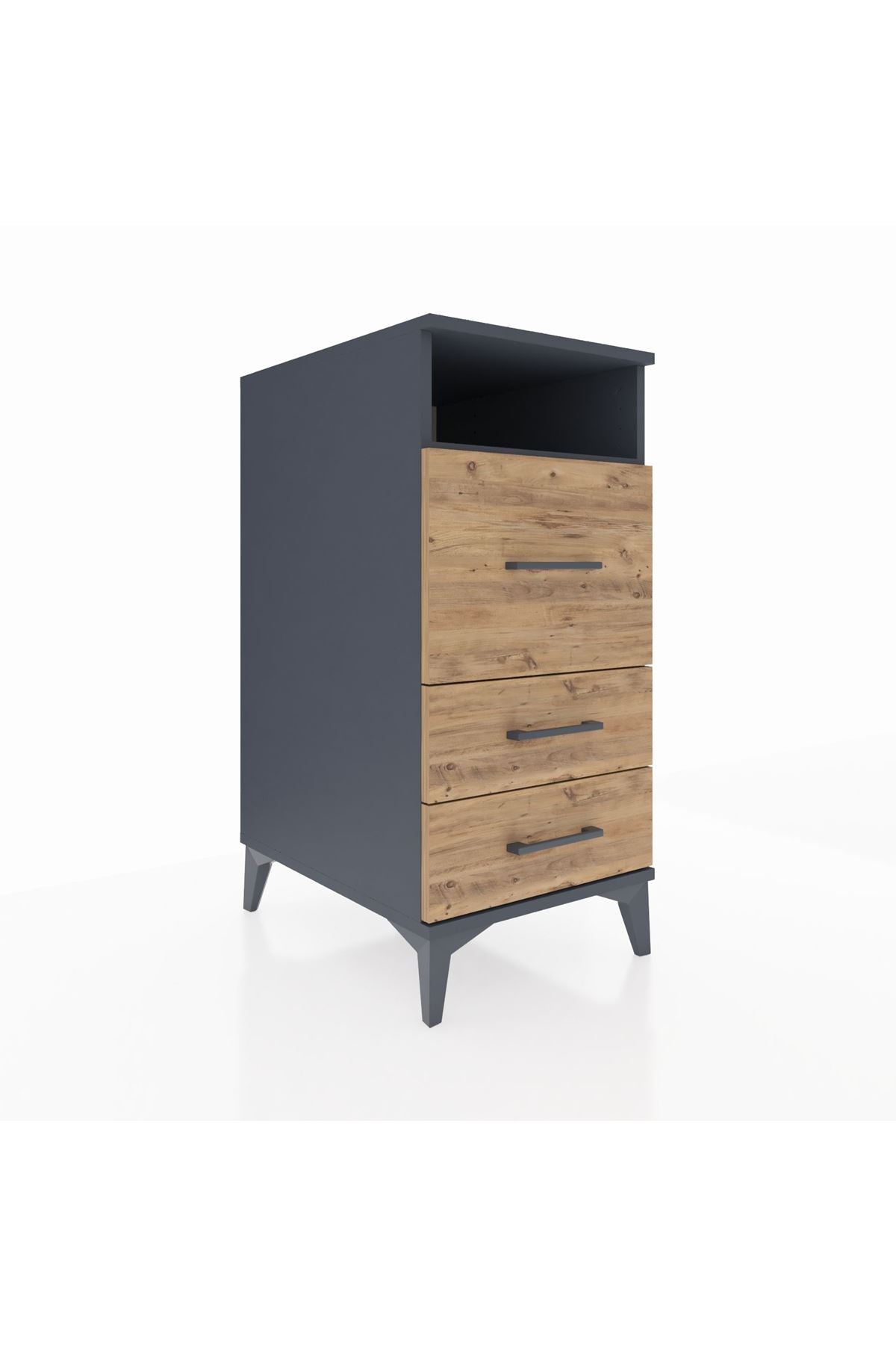 Kronos Komodin Tek Raflı 3 Çekmeceli 44x59x96 - S75M019V6C