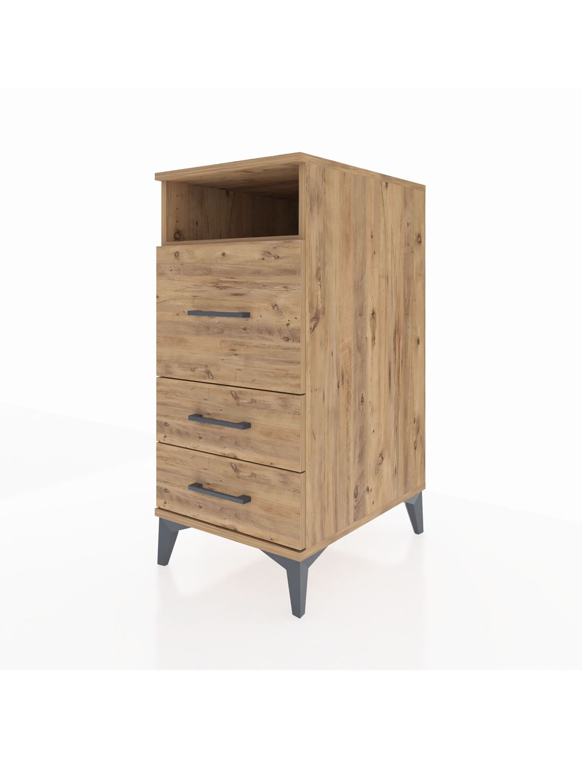 Kronos Komodin Tek Raflı 3 Çekmeceli 44x59x96 - S75M019V9C