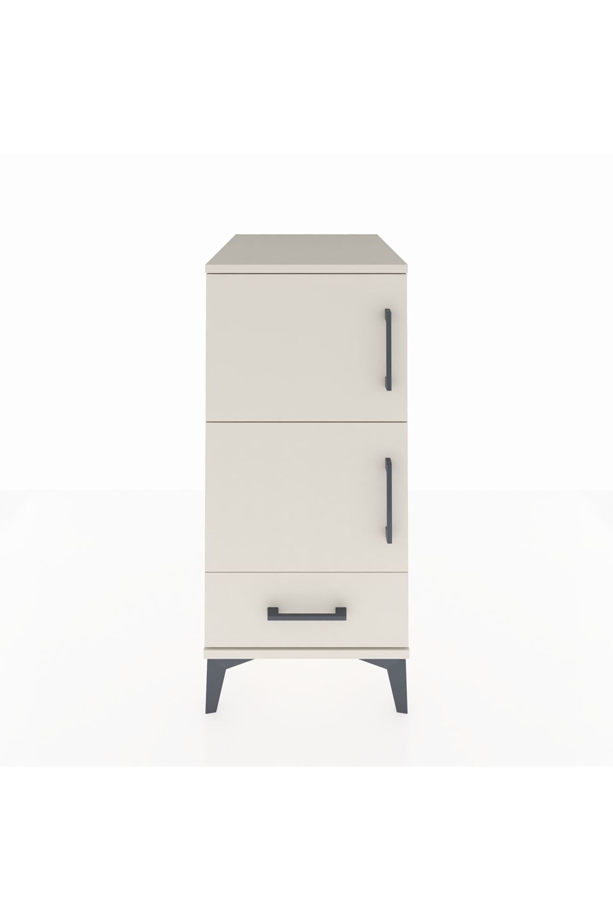 Kronos Komodin 4 Raflı Tek Çekmeceli Tek Kapaklı 44x59x96 - S75M020V1C