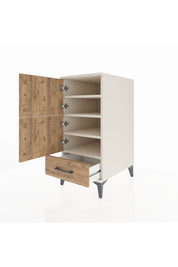 Kronos Komodin 4 Raflı Tek Çekmeceli Tek Kapaklı 44x59x96 - S75M020V3C