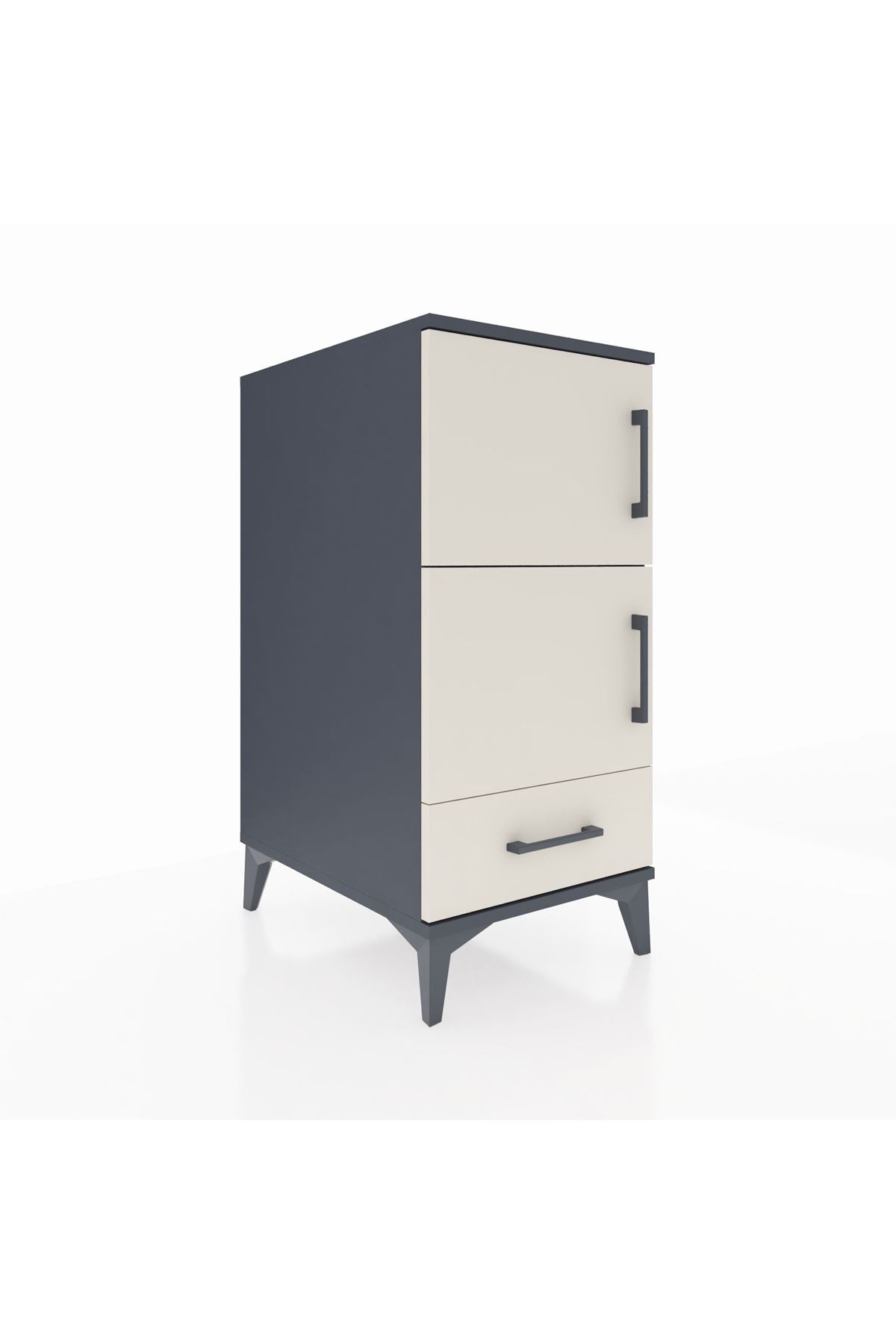 Kronos Komodin 4 Raflı Tek Çekmeceli Tek Kapaklı 44x59x96 - S75M020V4C