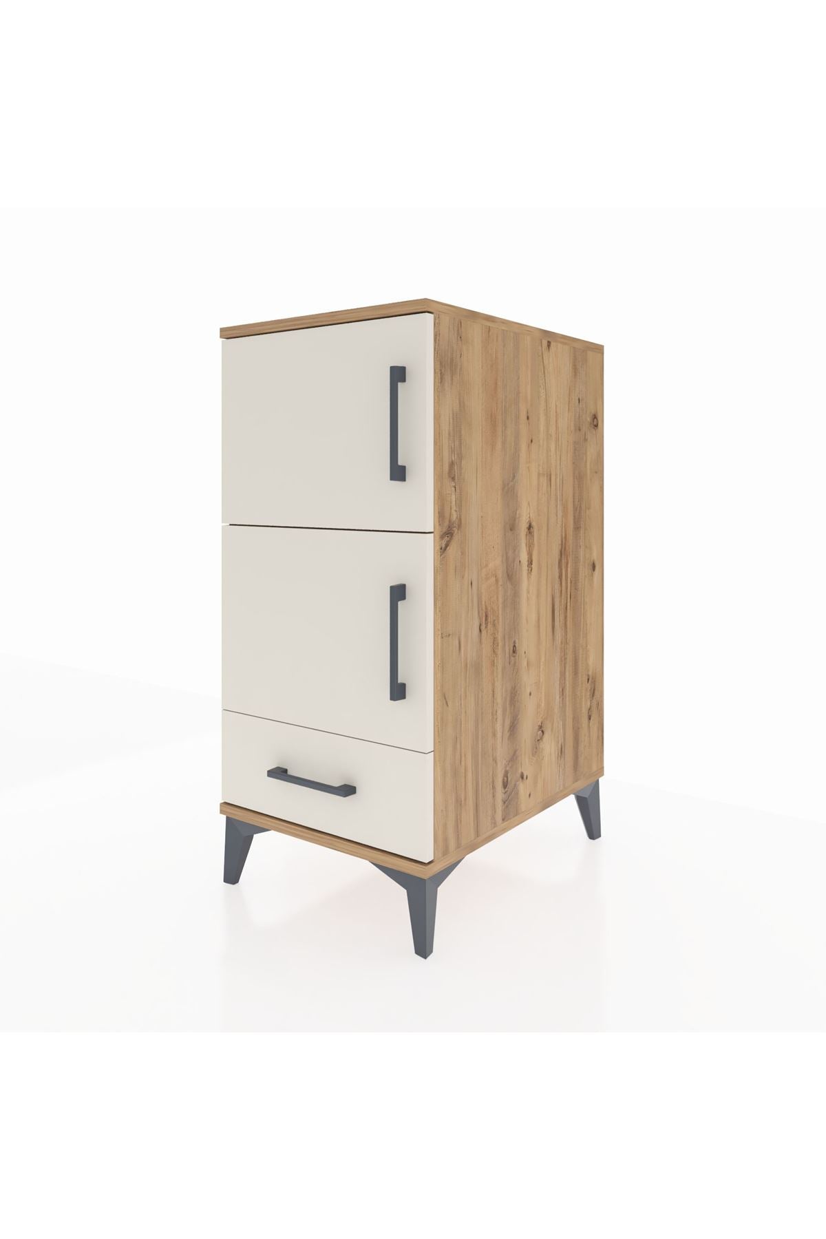 Kronos Komodin 4 Raflı Tek Çekmeceli Tek Kapaklı 44x59x96 - S75M020V7C
