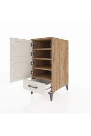 Kronos Komodin 4 Raflı Tek Çekmeceli Tek Kapaklı 44x59x96 - S75M020V7C