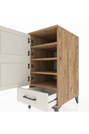 Kronos Komodin 4 Raflı Tek Çekmeceli Tek Kapaklı 44x59x96 - S75M020V7C