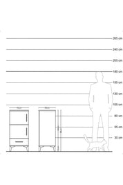 Kronos Komodin 4 Raflı Tek Çekmeceli Tek Kapaklı 44x59x96 - S75M020V7C