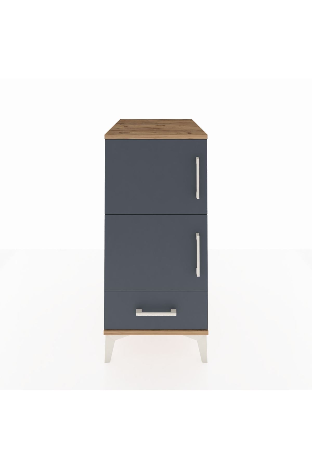 Kronos Komodin 4 Raflı Tek Çekmeceli Tek Kapaklı 44x59x96 - S75M020V8C