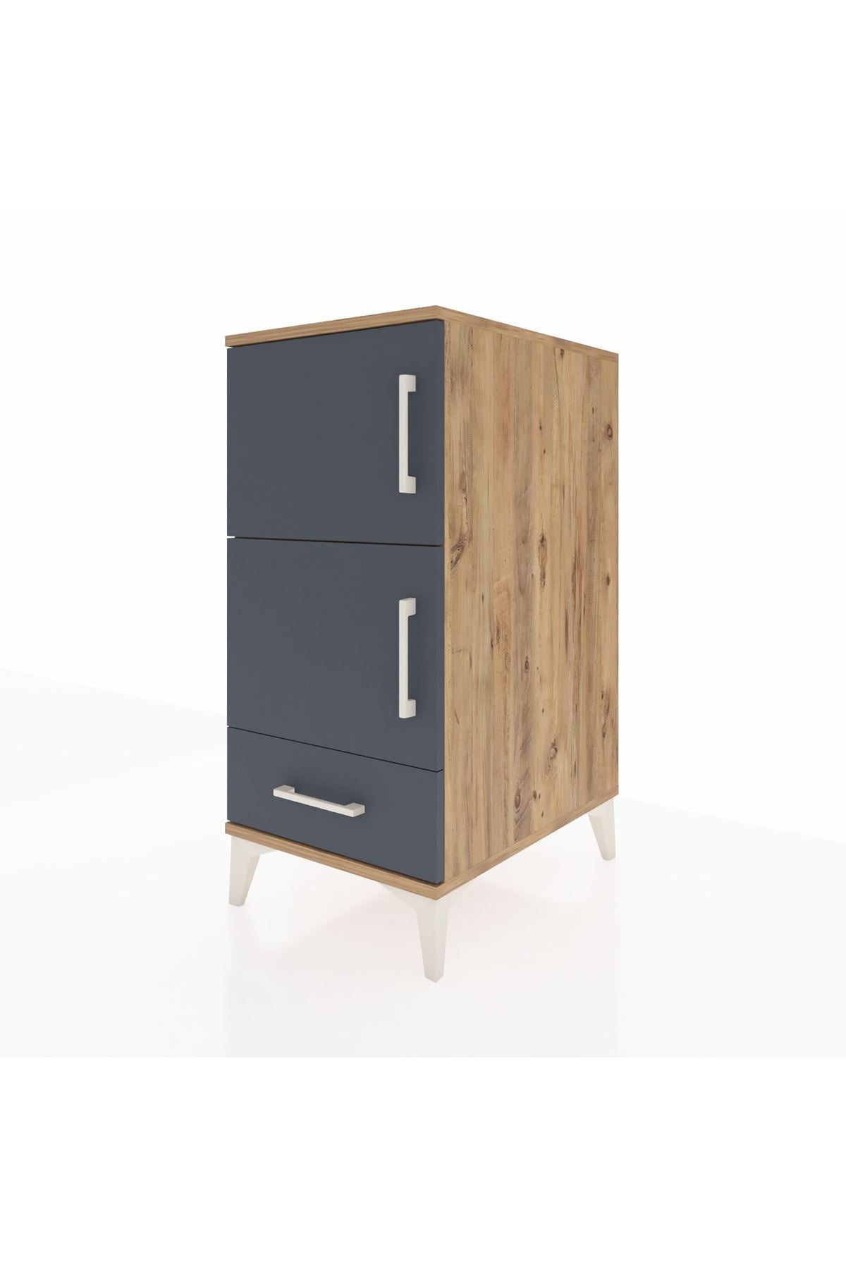 Kronos Komodin 4 Raflı Tek Çekmeceli Tek Kapaklı 44x59x96 - S75M020V8C