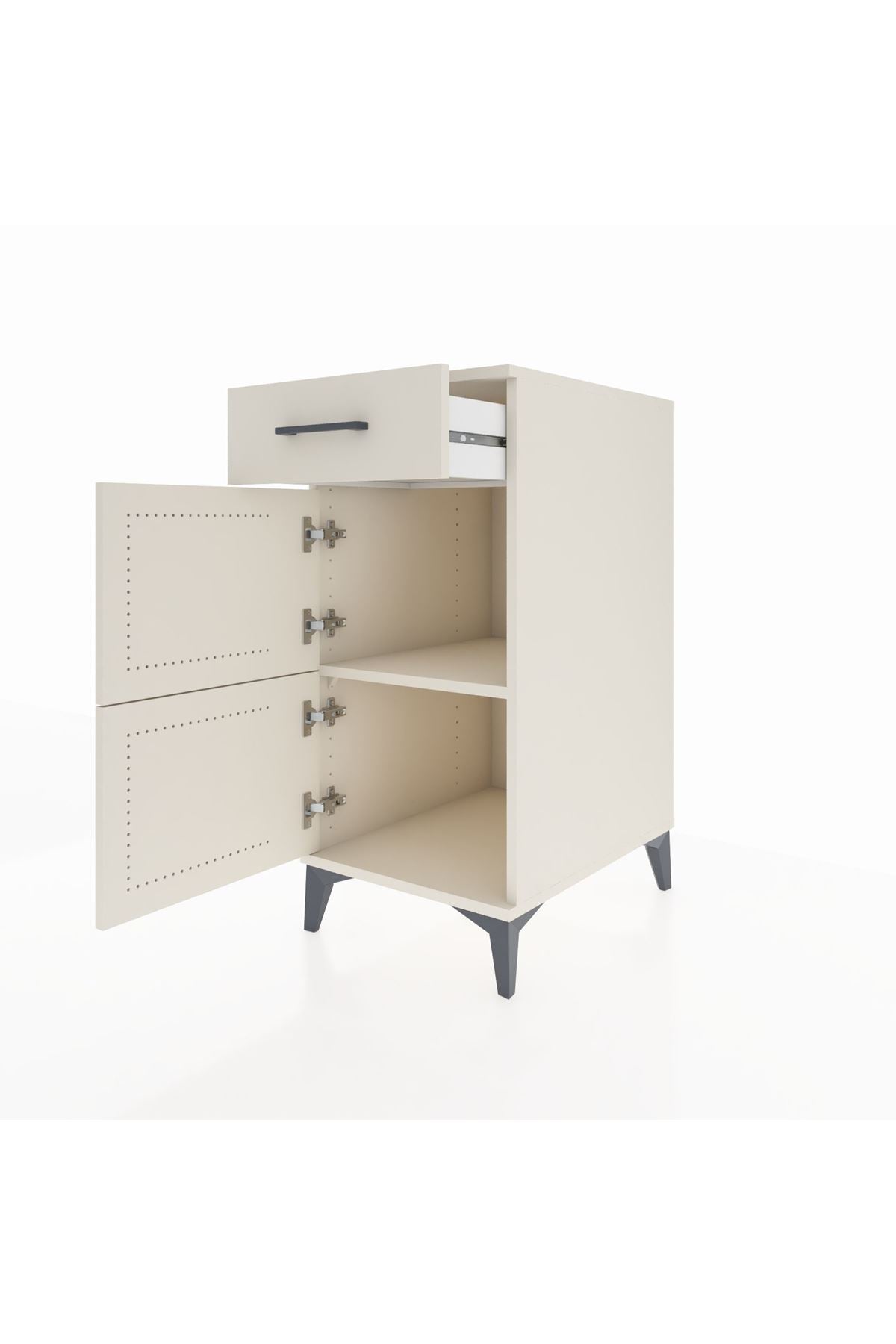 Kronos Komodin Tek Raflı Tek Çekmeceli 2 Kapaklı 44x59x96 - S75M021V1C