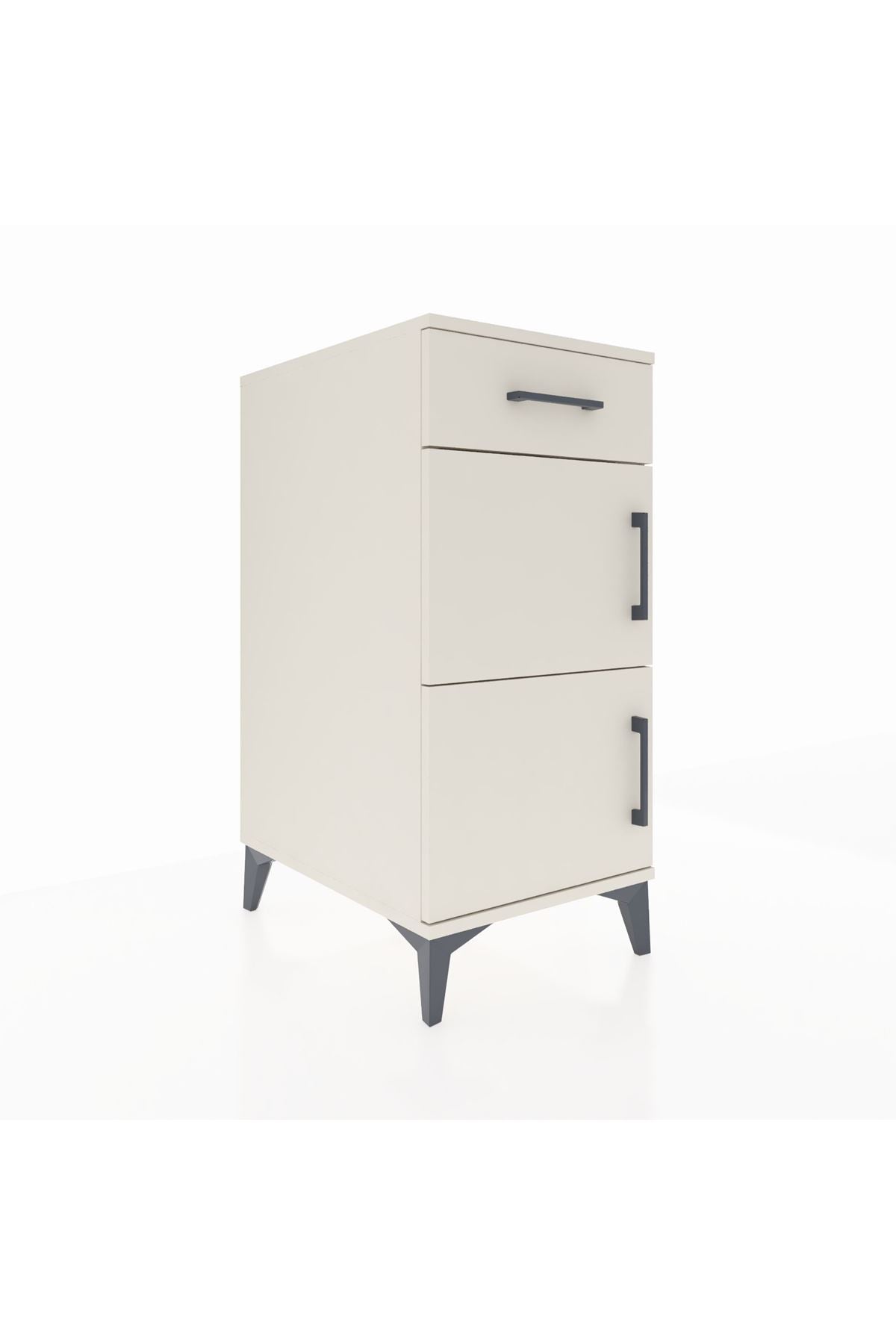 Kronos Komodin Tek Raflı Tek Çekmeceli 2 Kapaklı 44x59x96 - S75M021V1C