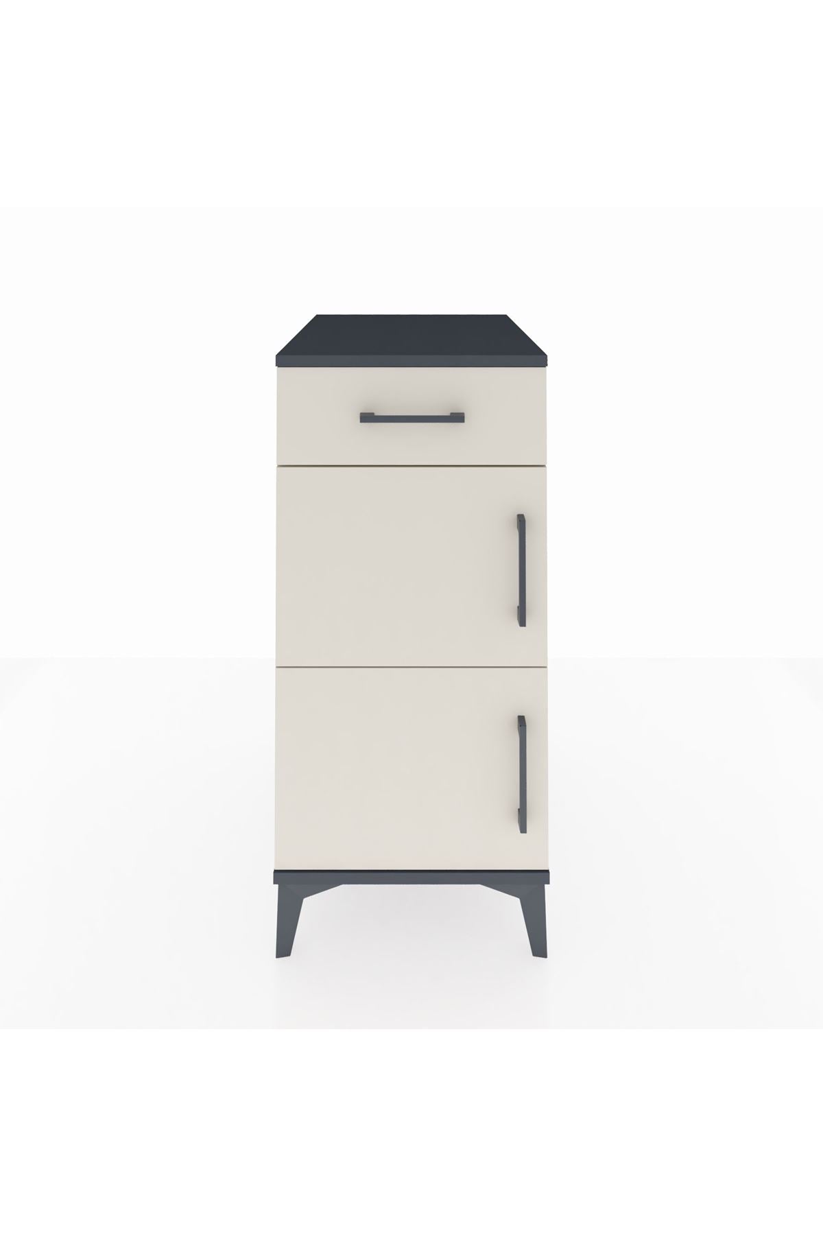 Kronos Komodin Tek Raflı Tek Çekmeceli 2 Kapaklı 44x59x96 - S75M021V4C