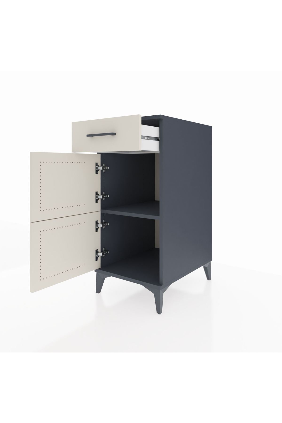 Kronos Komodin Tek Raflı Tek Çekmeceli 2 Kapaklı 44x59x96 - S75M021V4C