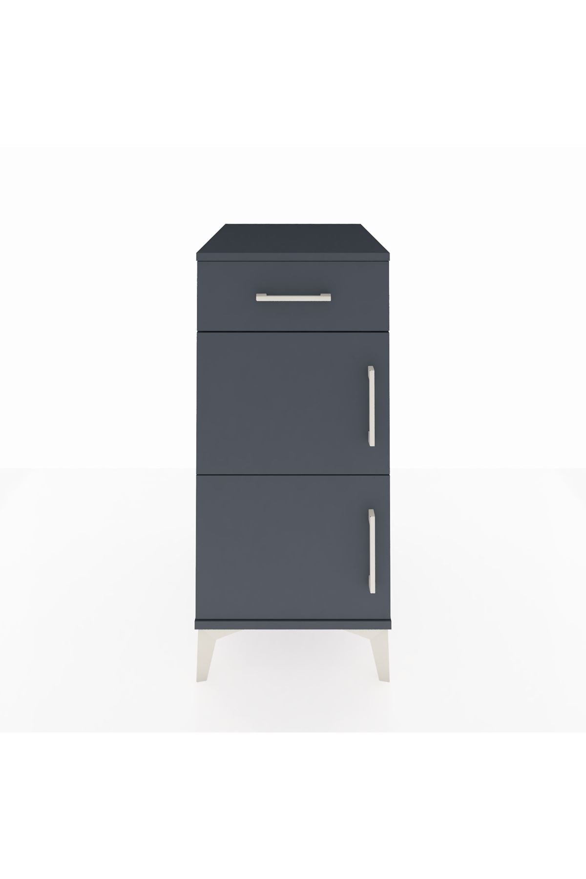 Kronos Komodin Tek Raflı Tek Çekmeceli 2 Kapaklı 44x59x96 - S75M021V5C
