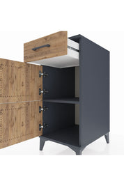 Kronos Komodin Tek Raflı Tek Çekmeceli 2 Kapaklı 44x59x96 - S75M021V6C