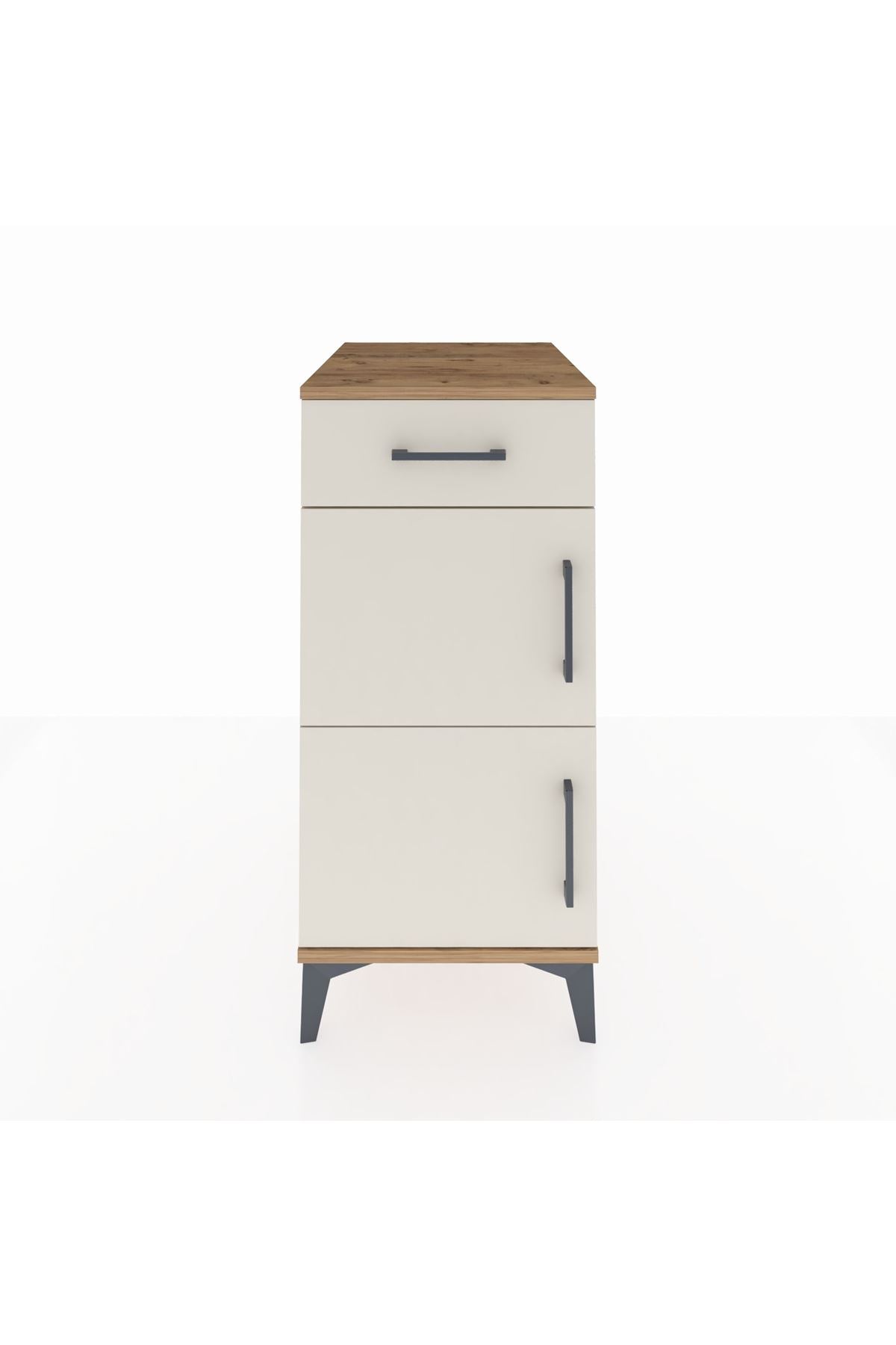 Kronos Komodin Tek Raflı Tek Çekmeceli 2 Kapaklı 44x59x96 - S75M021V7C