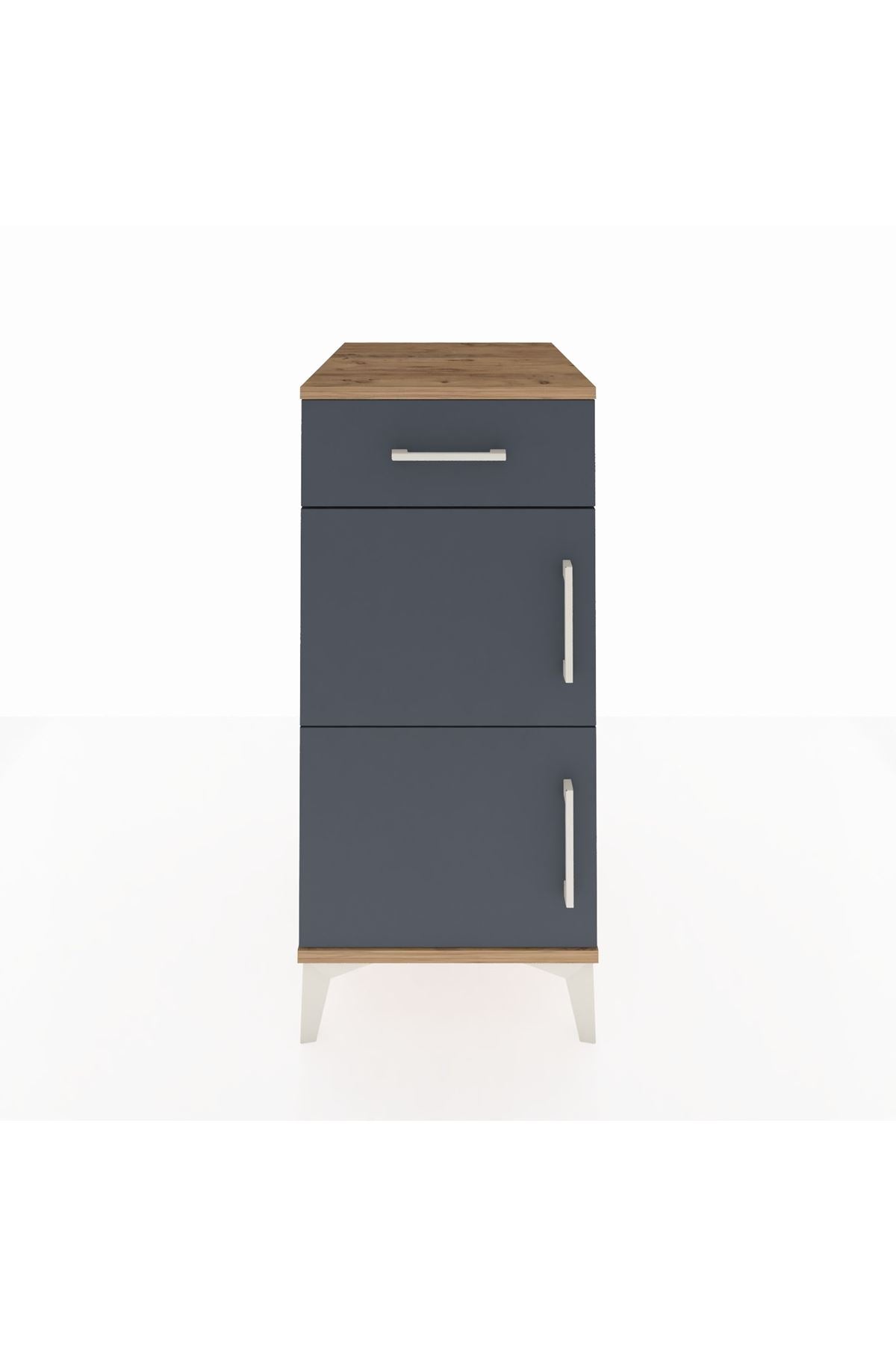 Kronos Komodin Tek Raflı Tek Çekmeceli 2 Kapaklı 44x59x96 - S75M021V8C