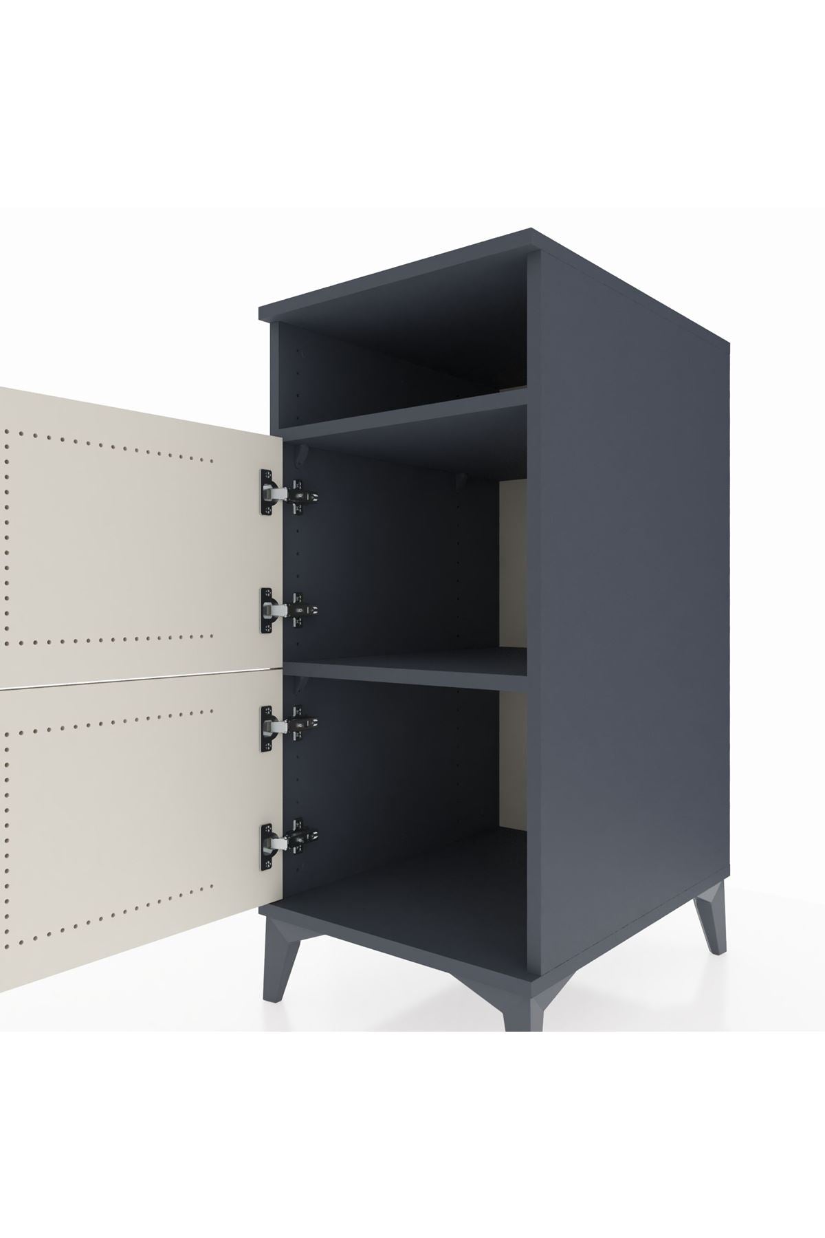 Kronos Komodin 2 Raflı 2 Kapaklı 44x59x96 - S75M022V4C