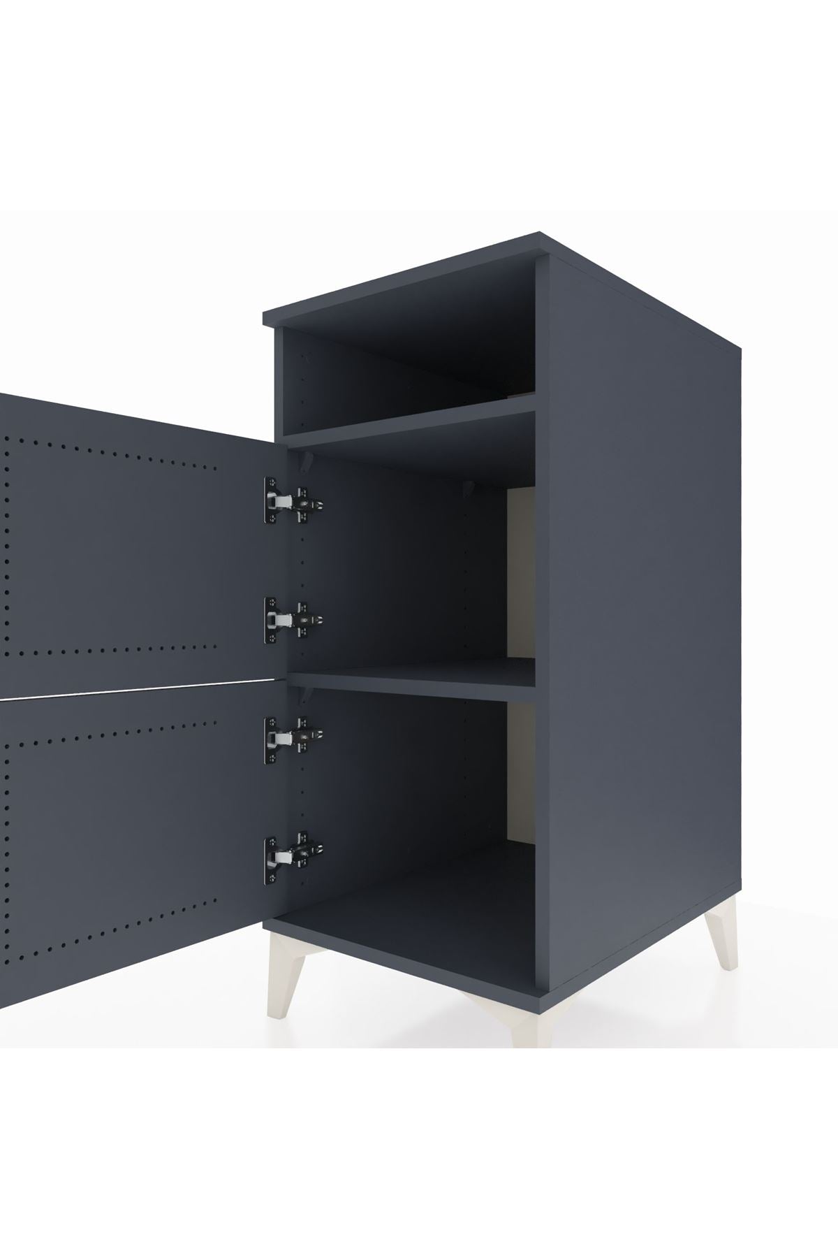 Kronos Komodin 2 Raflı 2 Kapaklı 44x59x96 - S75M022V5C