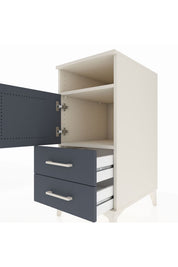 Kronos Komodin 2 Raflı 2 Çekmeceli Tek Kapaklı 44x59x96 - S75M023V2C