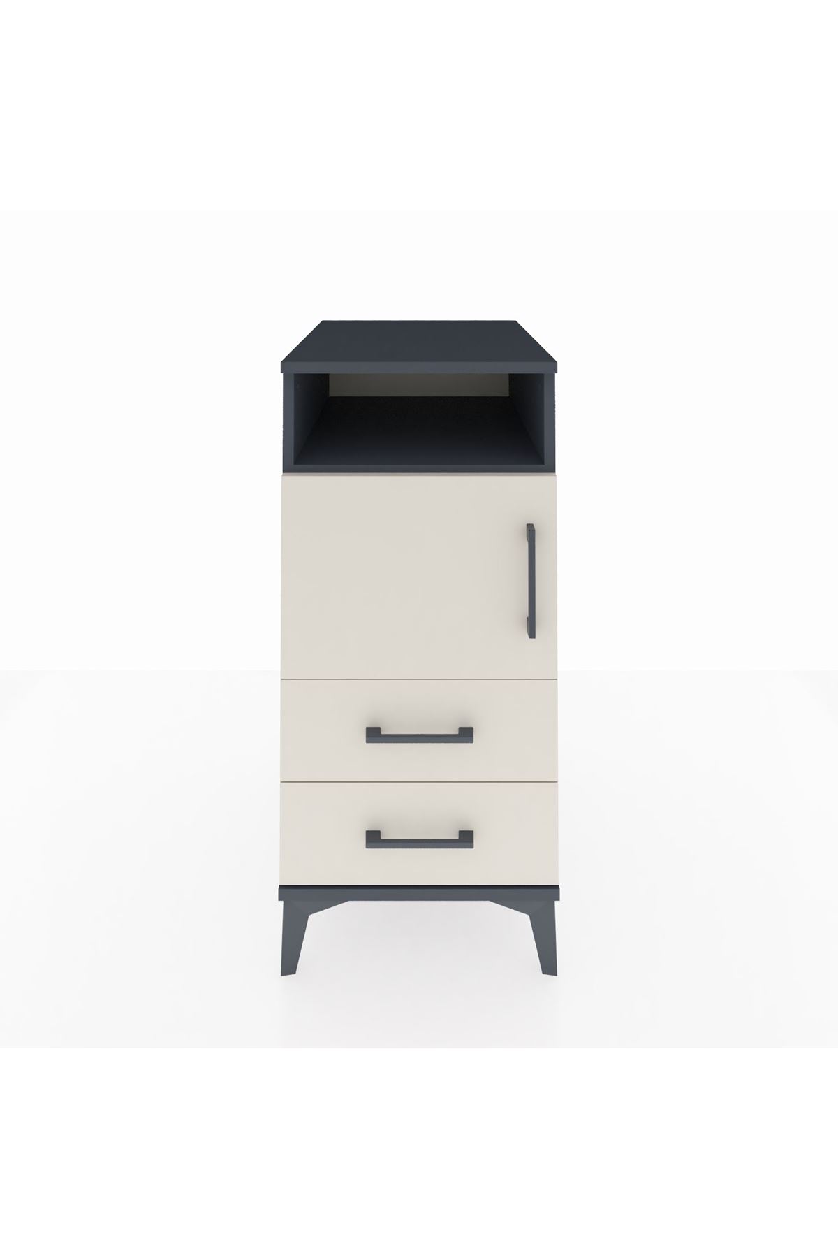 Kronos Komodin 2 Raflı 2 Çekmeceli Tek Kapaklı 44x59x96 - S75M023V4C