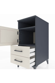 Kronos Komodin 2 Raflı 2 Çekmeceli Tek Kapaklı 44x59x96 - S75M023V4C