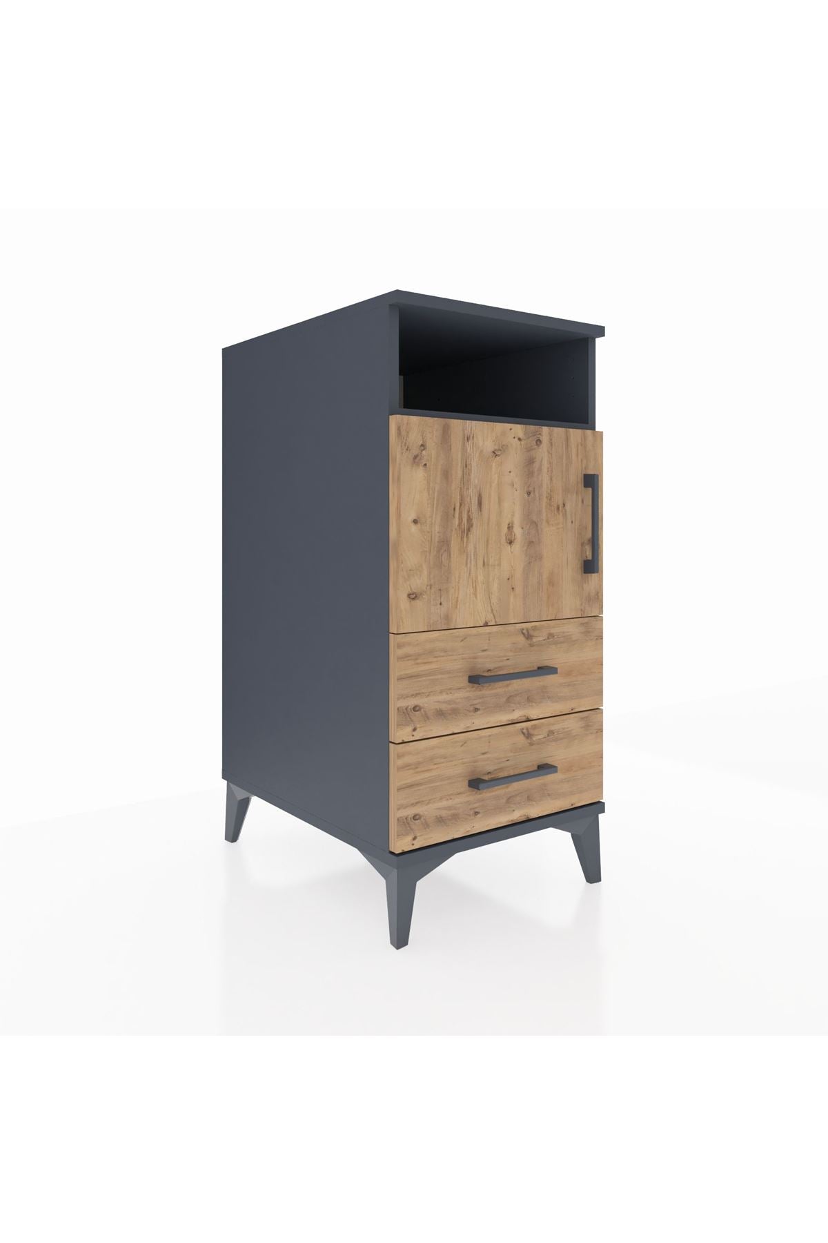Kronos Komodin 2 Raflı 2 Çekmeceli Tek Kapaklı 44x59x96 - S75M023V6C
