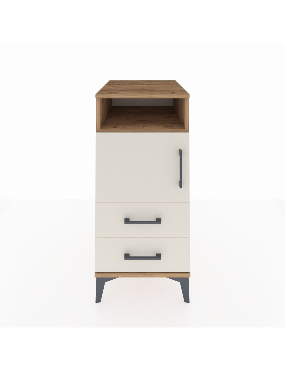 Kronos Komodin 2 Raflı 2 Çekmeceli Tek Kapaklı 44x59x96 - S75M023V7C