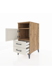 Kronos Komodin 2 Raflı 2 Çekmeceli Tek Kapaklı 44x59x96 - S75M023V7C