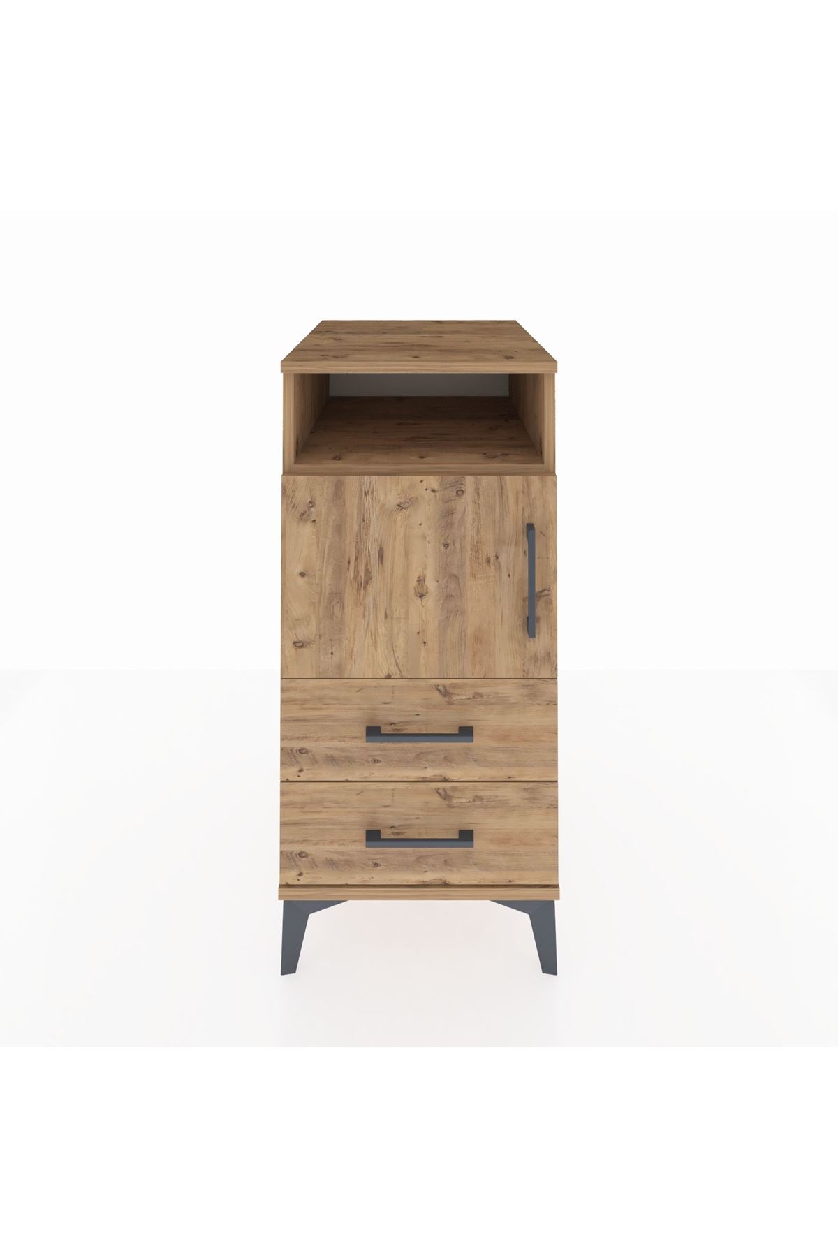 Kronos Komodin 2 Raflı 2 Çekmeceli Tek Kapaklı 44x59x96 - S75M023V9C