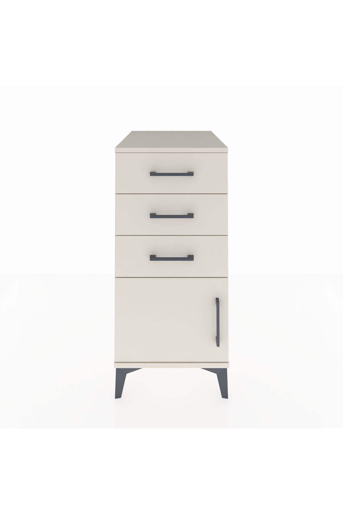 Kronos Komodin 3 Çekmeceli Tek Kapaklı 44x59x96 - S75M024V1C