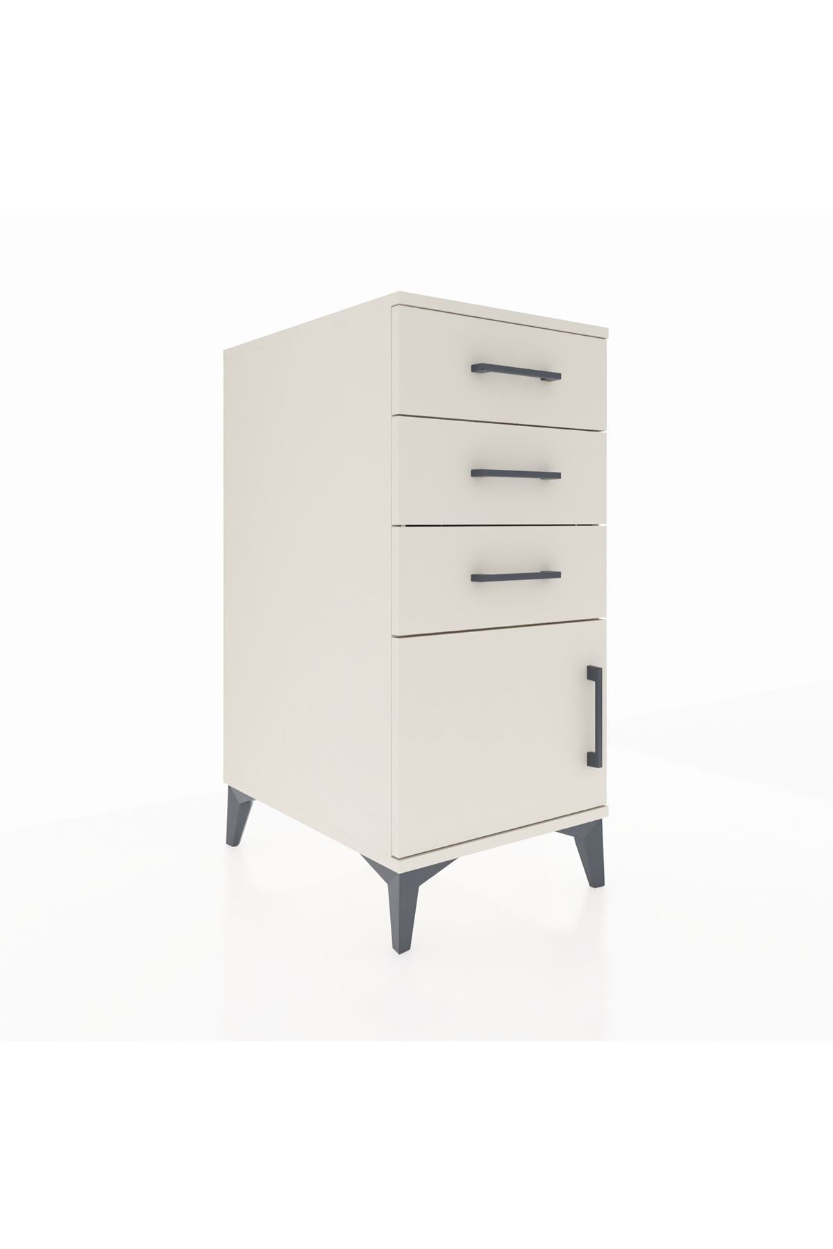Kronos Komodin 3 Çekmeceli Tek Kapaklı 44x59x96 - S75M024V1C