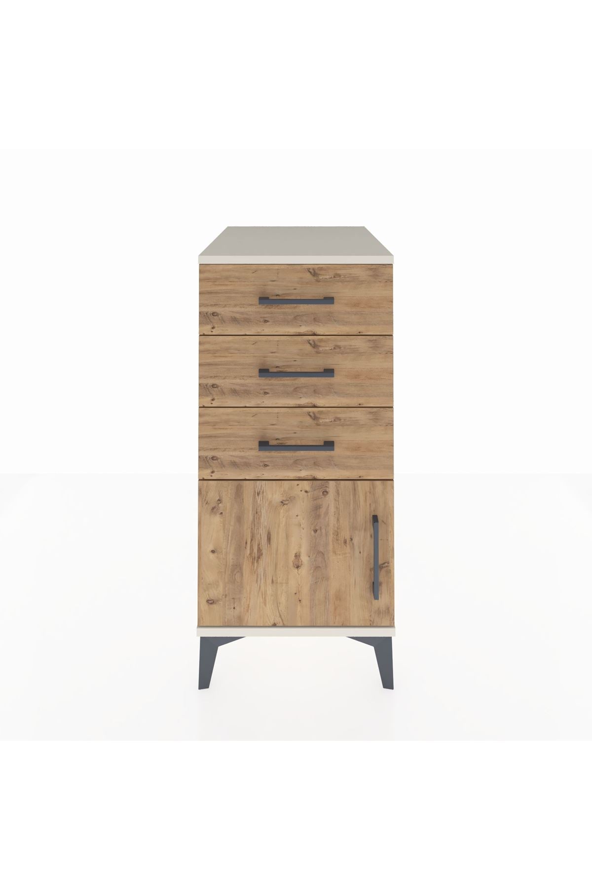Kronos Komodin 3 Çekmeceli Tek Kapaklı 44x59x96 - S75M024V3C