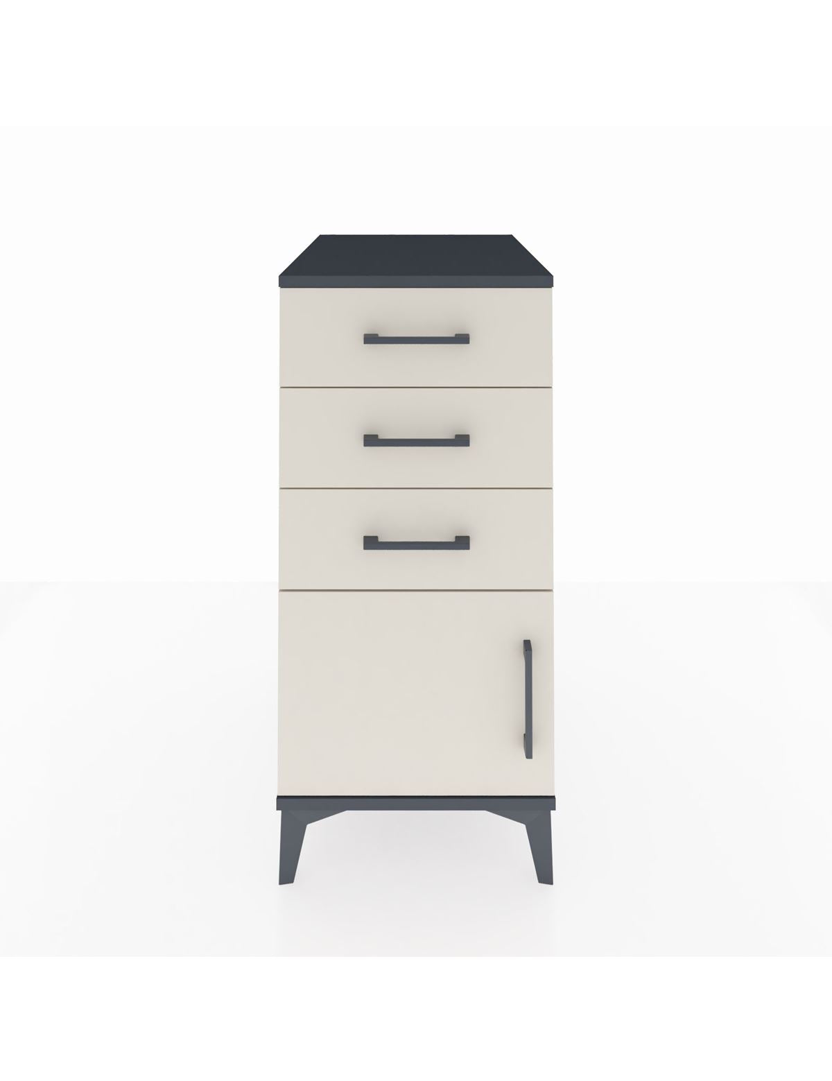 Kronos Komodin 3 Çekmeceli Tek Kapaklı 44x59x96 - S75M024V4C