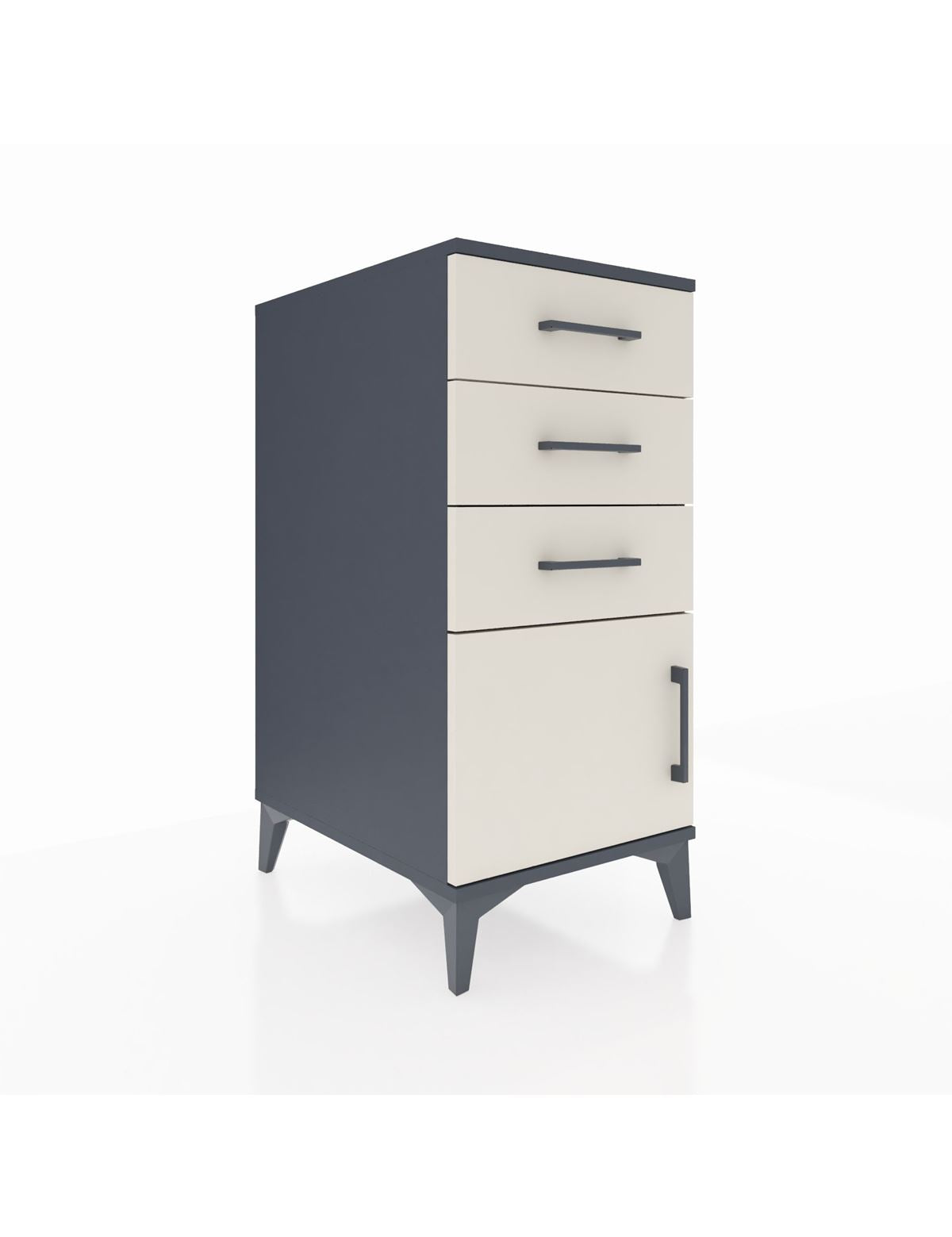 Kronos Komodin 3 Çekmeceli Tek Kapaklı 44x59x96 - S75M024V4C
