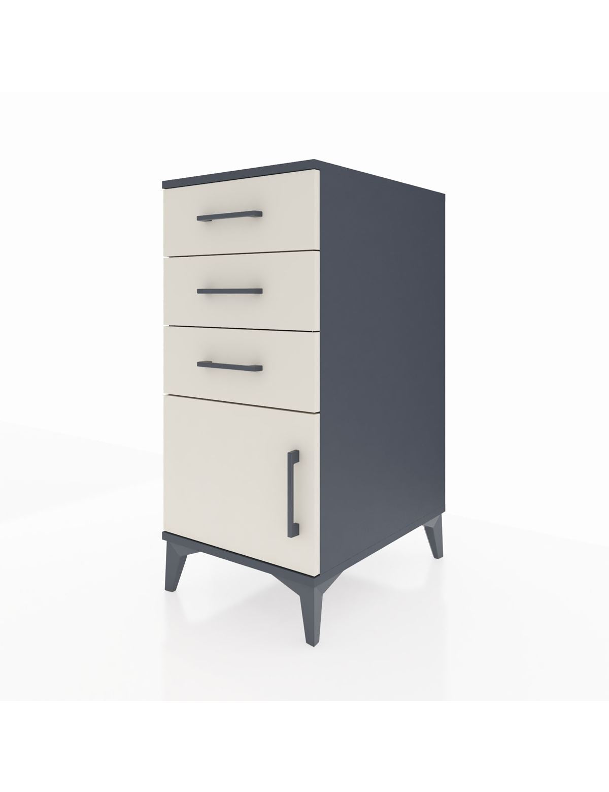 Kronos Komodin 3 Çekmeceli Tek Kapaklı 44x59x96 - S75M024V4C