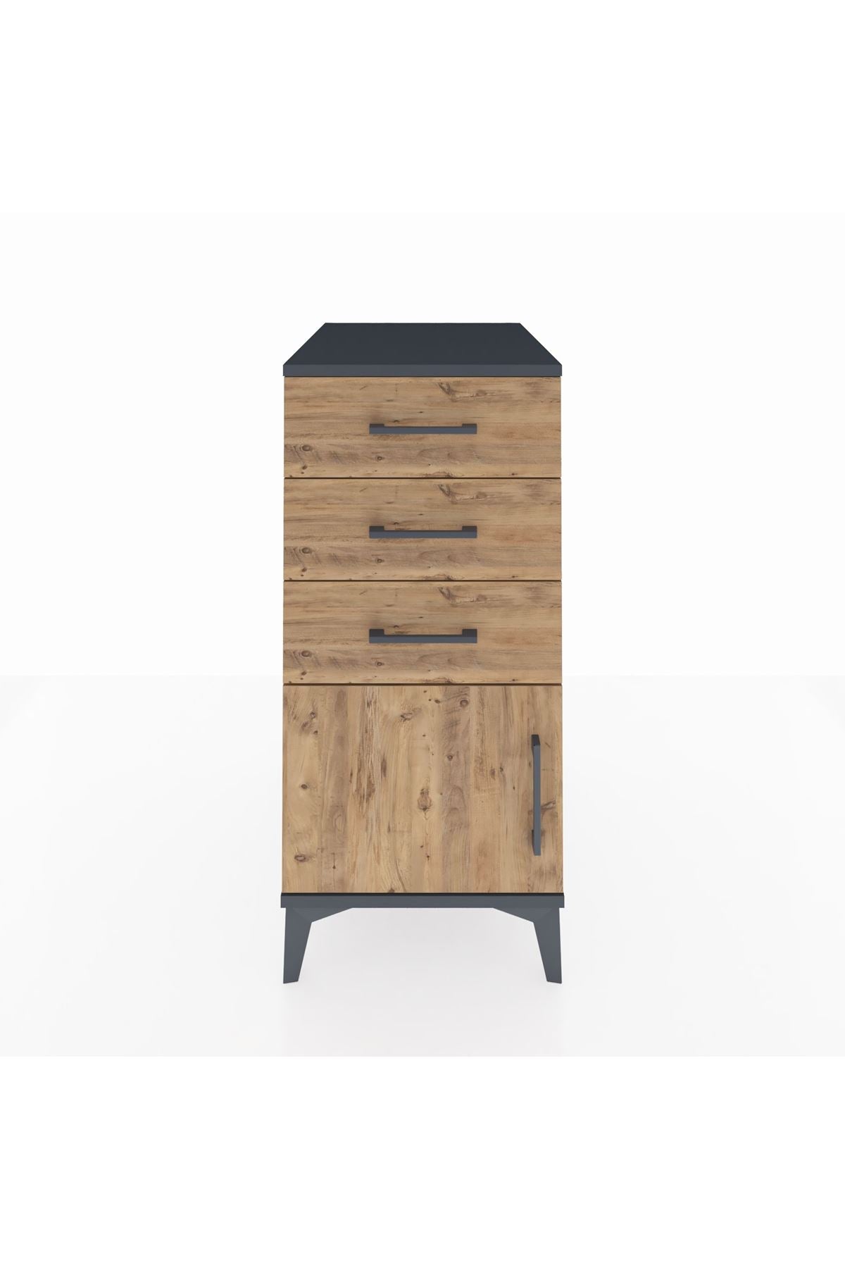 Kronos Komodin 3 Çekmeceli Tek Kapaklı 44x59x96 - S75M024V6C