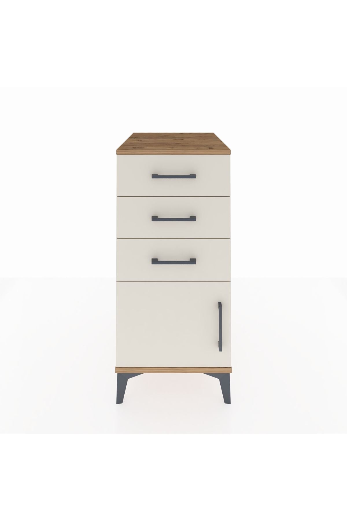 Kronos Komodin 3 Çekmeceli Tek Kapaklı 44x59x96 - S75M024V7C