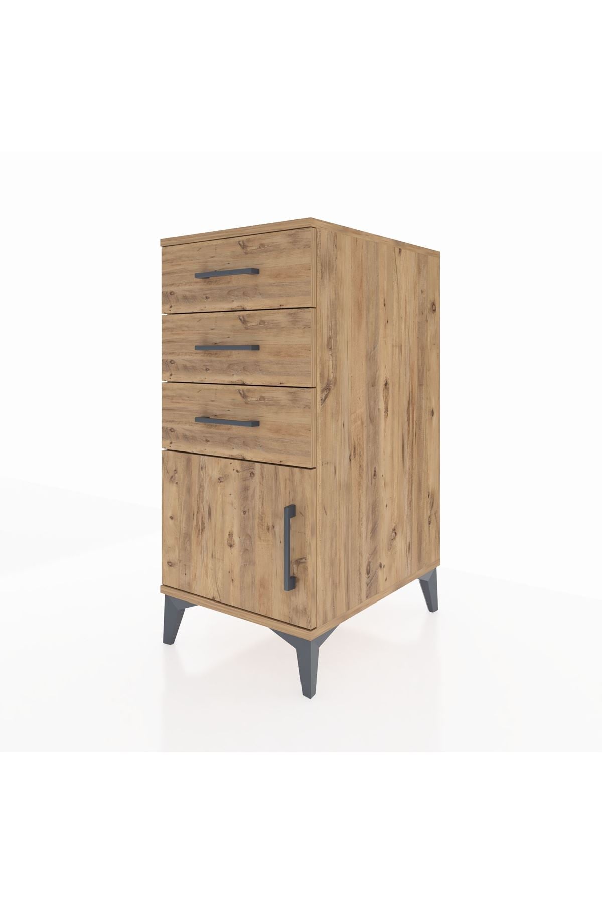 Kronos Komodin 3 Çekmeceli Tek Kapaklı 44x59x96 - S75M024V9C