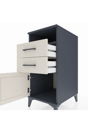 Kronos Komodin Tek Raflı 2 Çekmeceli Tek Kapaklı 44x59x96 - S75M025V4C