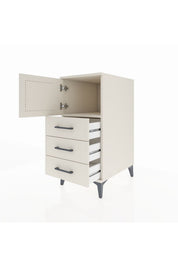 Kronos Komodin Tek Raflı 3 Çekmeceli Tek Kapaklı 44x59x96 - S75M026V1C