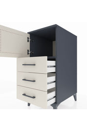 Kronos Komodin Tek Raflı 3 Çekmeceli Tek Kapaklı 44x59x96 - S75M026V4C