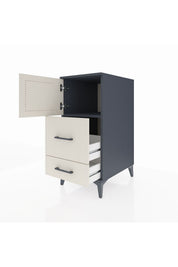 Kronos Komodin Tek Raflı 2 Çekmeceli Tek Kapaklı 44x59x96 - S75M027V4C
