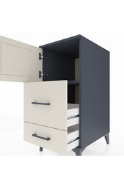 Kronos Komodin Tek Raflı 2 Çekmeceli Tek Kapaklı 44x59x96 - S75M027V4C