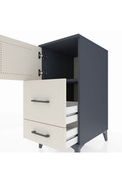 Kronos Komodin Tek Raflı 2 Çekmeceli Tek Kapaklı 44x59x96 - S75M028V4C