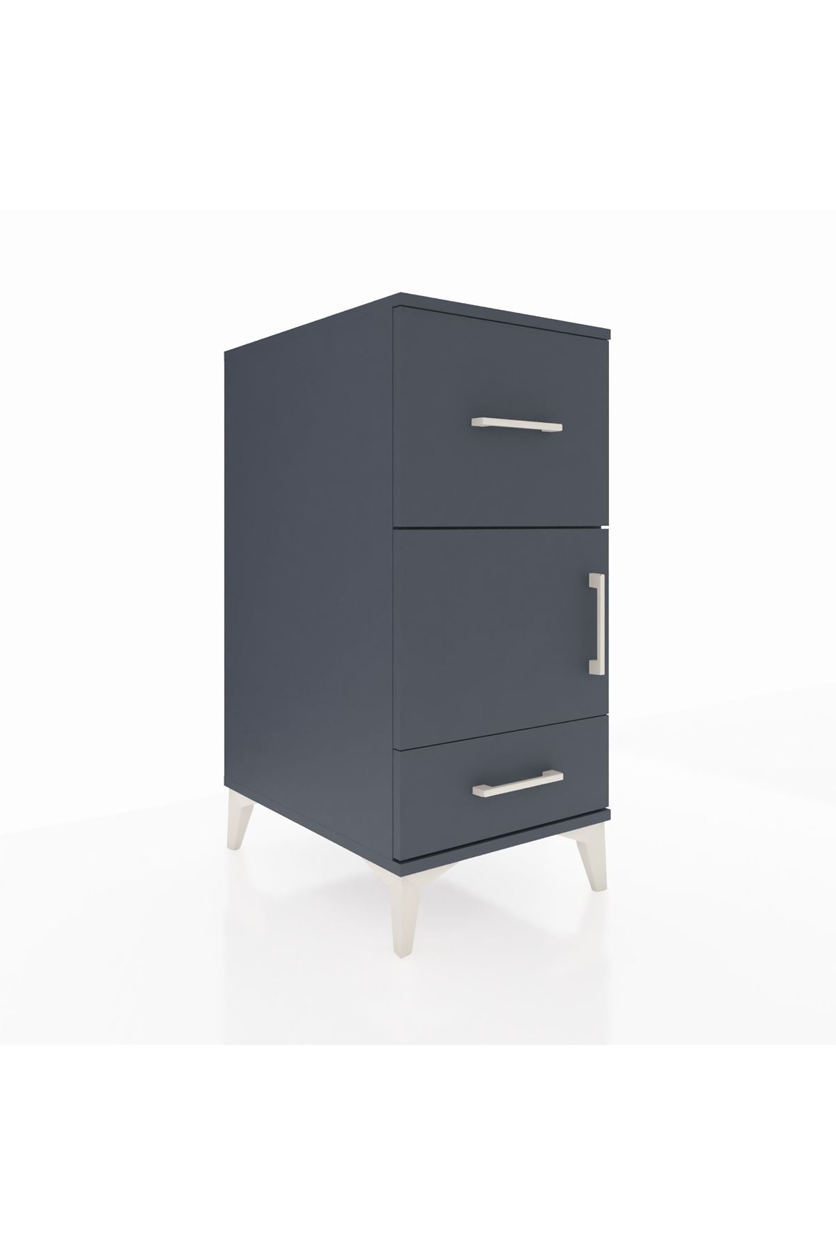 Kronos Komodin Tek Raflı 2 Çekmeceli Tek Kapaklı 44x59x96 - S75M029V5C